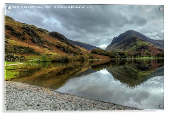  Autumn Reflections at Buttermere Lake Acrylic by Robert Murray