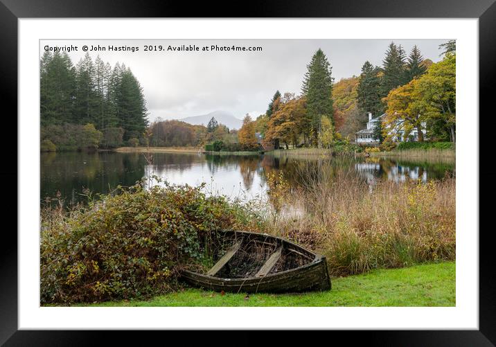 Autumn in Loch Ard Framed Mounted Print by John Hastings
