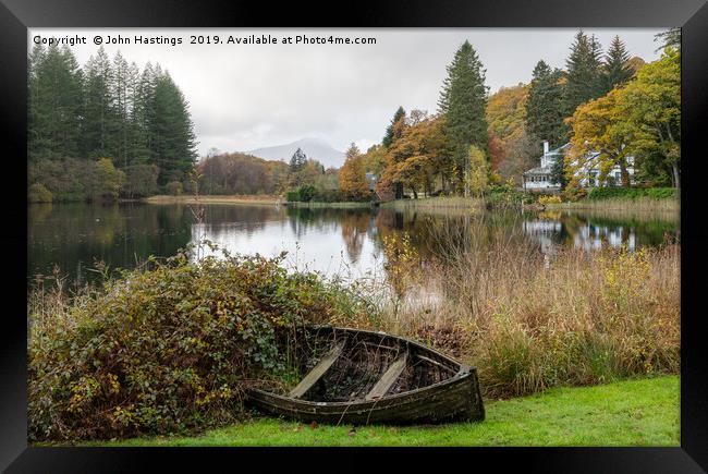 Autumn in Loch Ard Framed Print by John Hastings