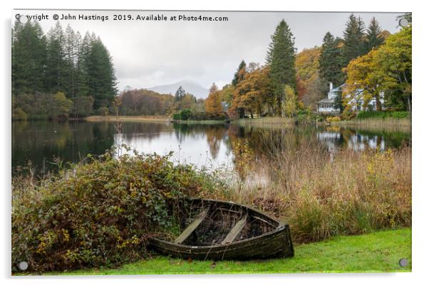 Autumn in Loch Ard Acrylic by John Hastings