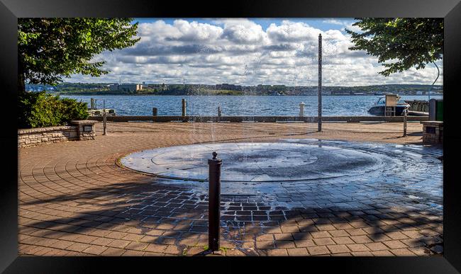 Halifax Fountains, Nova Scotia, Canada Framed Print by Mark Llewellyn