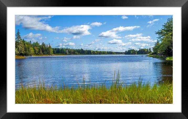 South Shore Lake, Nova Scotia, Canada Framed Mounted Print by Mark Llewellyn