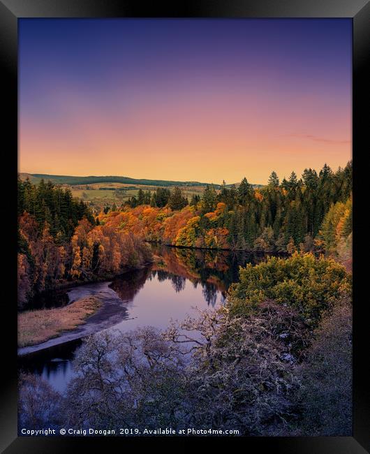 River Tummel Sunset Framed Print by Craig Doogan