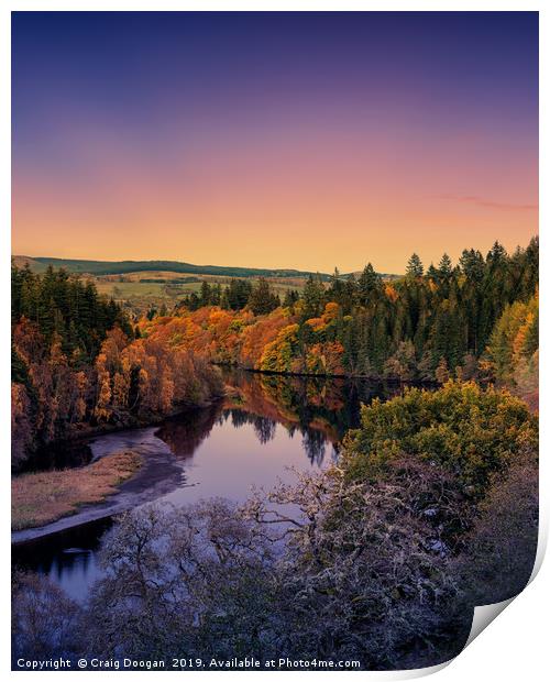 River Tummel Sunset Print by Craig Doogan