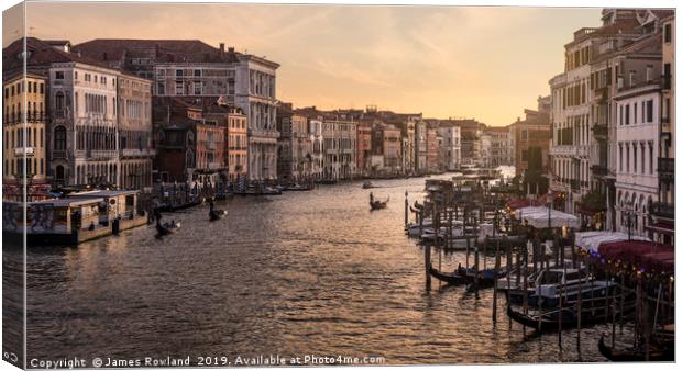 Tranquil Rialto Canvas Print by James Rowland