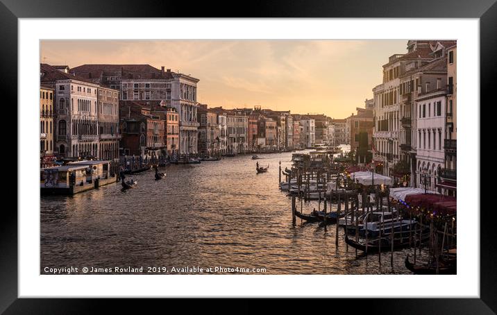 Tranquil Rialto Framed Mounted Print by James Rowland
