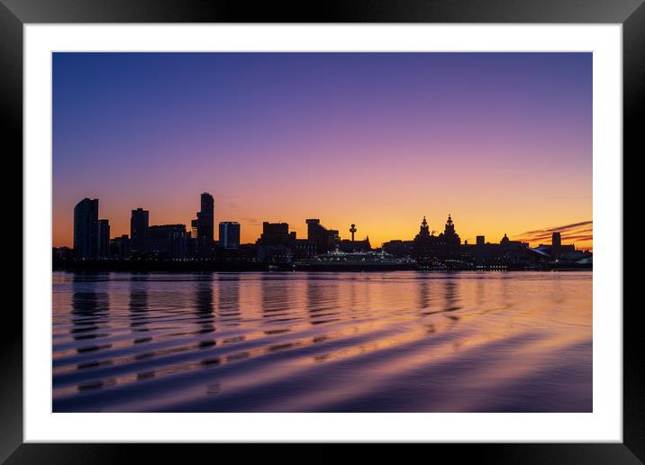 Liverpool Skyline Framed Mounted Print by Graham Morris