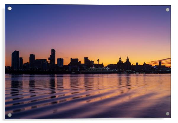 Liverpool Skyline Acrylic by Graham Morris