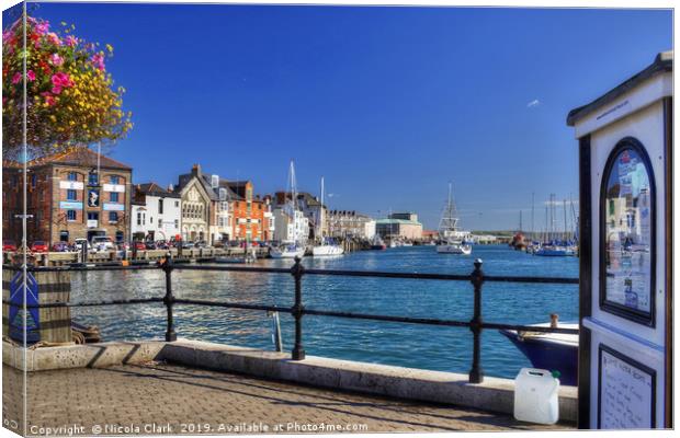Morning In The Harbour Canvas Print by Nicola Clark