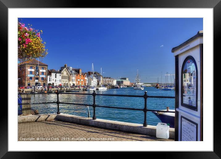 Morning In The Harbour Framed Mounted Print by Nicola Clark