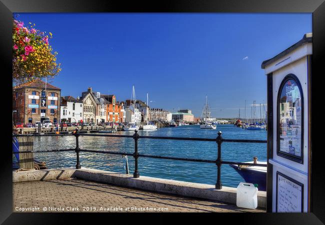 Morning In The Harbour Framed Print by Nicola Clark