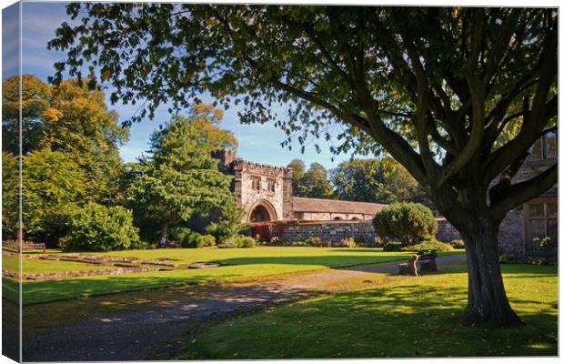 Whalley Abbey grounds Canvas Print by David McCulloch