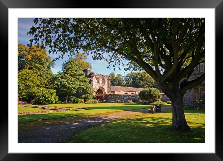 Whalley Abbey grounds Framed Mounted Print by David McCulloch