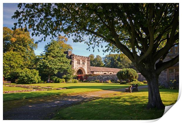 Whalley Abbey grounds Print by David McCulloch
