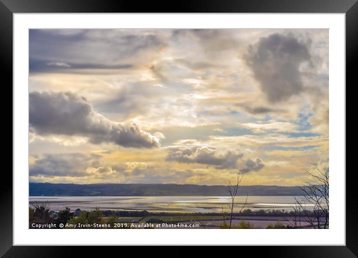 Glowing Sunset at Thurstaston Framed Mounted Print by Amy Irwin-Steens