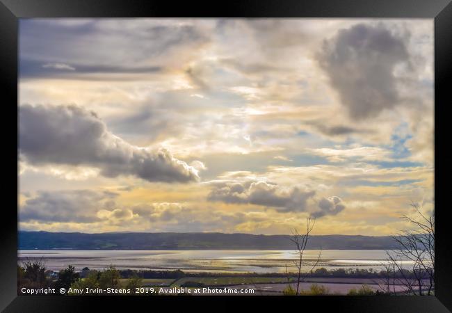 Glowing Sunset at Thurstaston Framed Print by Amy Irwin-Steens