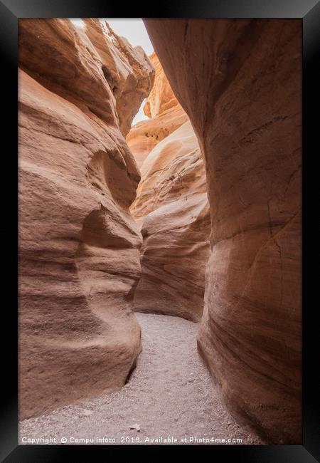 beautiful caves and canyons in the red canyon is e Framed Print by Chris Willemsen