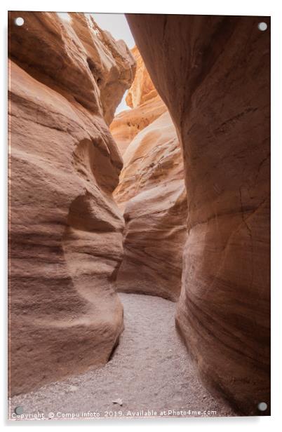 beautiful caves and canyons in the red canyon is e Acrylic by Chris Willemsen