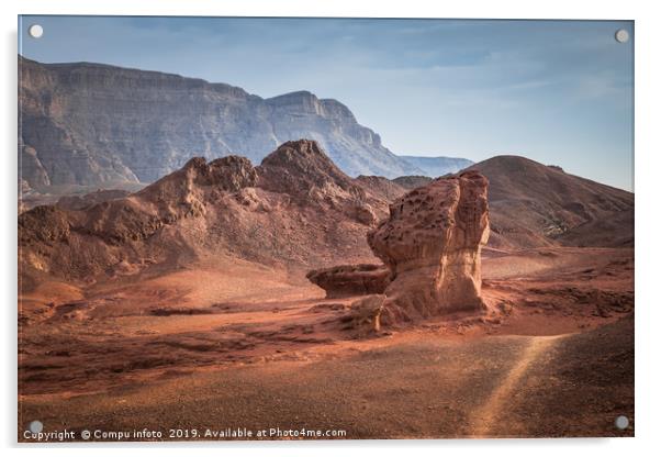 the valley view point in timna national park in so Acrylic by Chris Willemsen