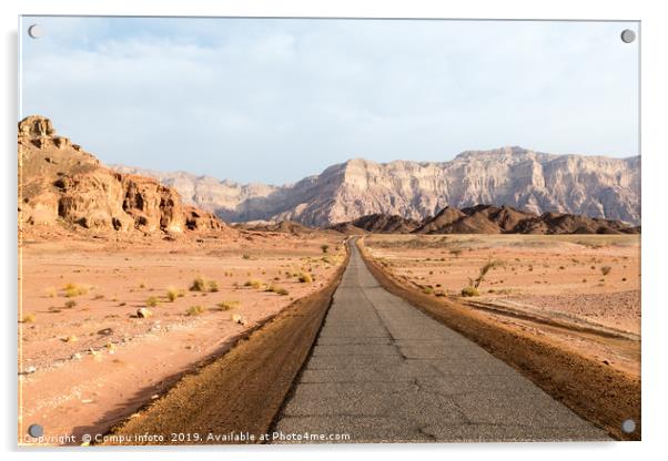 road in timan national park in south israel near e Acrylic by Chris Willemsen