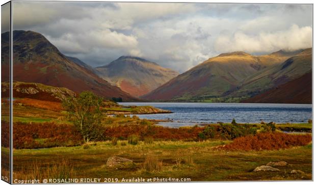 "Autumn evening Wastwater" Canvas Print by ROS RIDLEY
