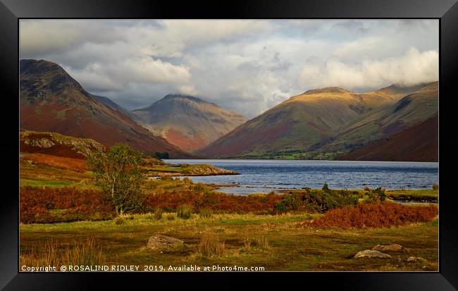 "Autumn evening Wastwater" Framed Print by ROS RIDLEY