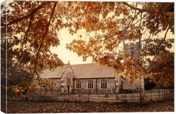 St Marys Church in Autumn Canvas Print by Svetlana Sewell