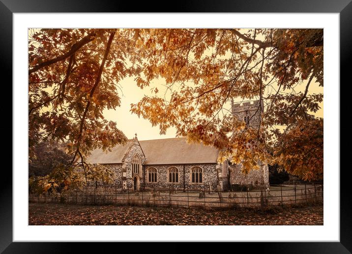 St Marys Church in Autumn Framed Mounted Print by Svetlana Sewell