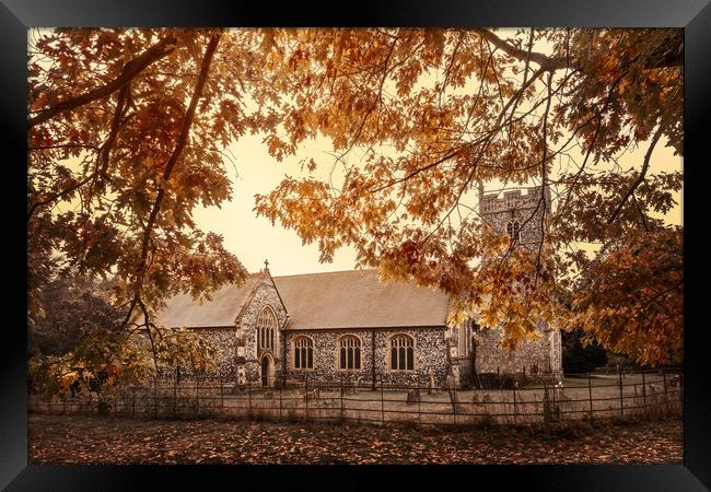 St Marys Church in Autumn Framed Print by Svetlana Sewell