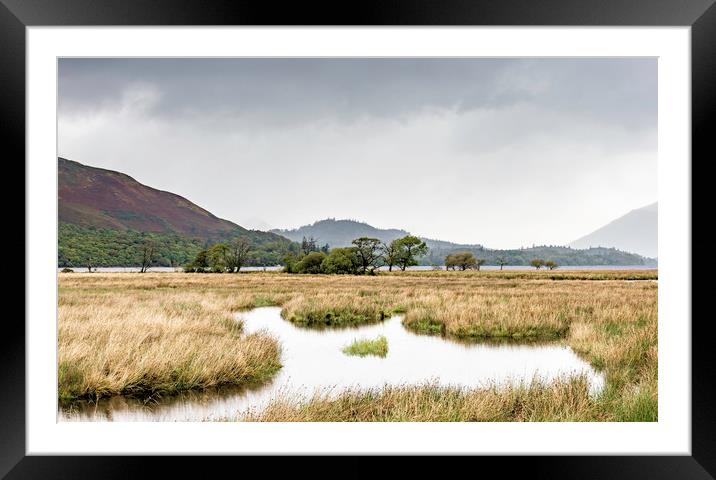 Derwent water lake view Framed Mounted Print by Robbie Spencer