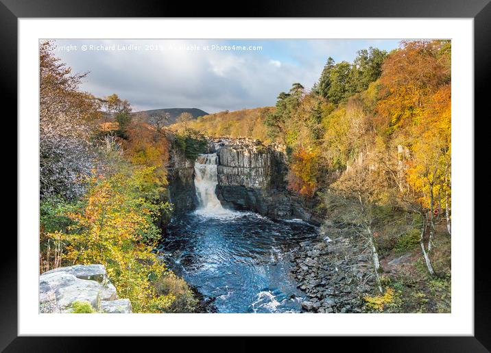 Autumn Colours at High Force Waterfall 1 Framed Mounted Print by Richard Laidler
