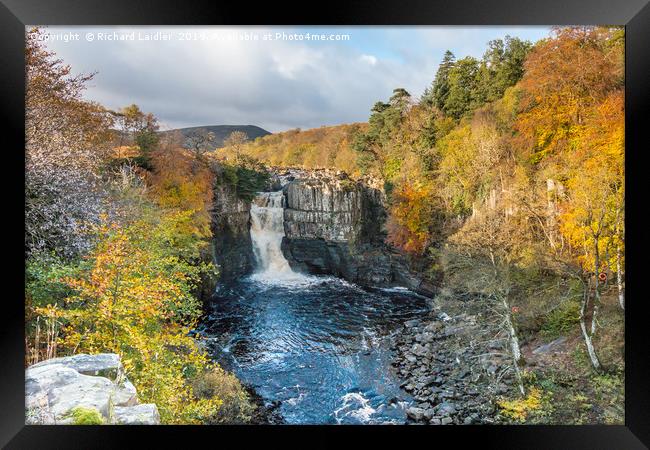 Autumn Colours at High Force Waterfall 1 Framed Print by Richard Laidler
