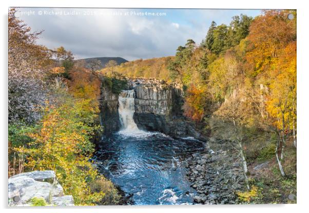 Autumn Colours at High Force Waterfall 1 Acrylic by Richard Laidler