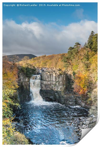 Autumn Colours at High Force Waterfall 2 Print by Richard Laidler