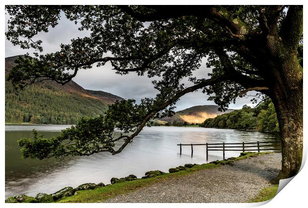 Buttermere lake view Print by Robbie Spencer