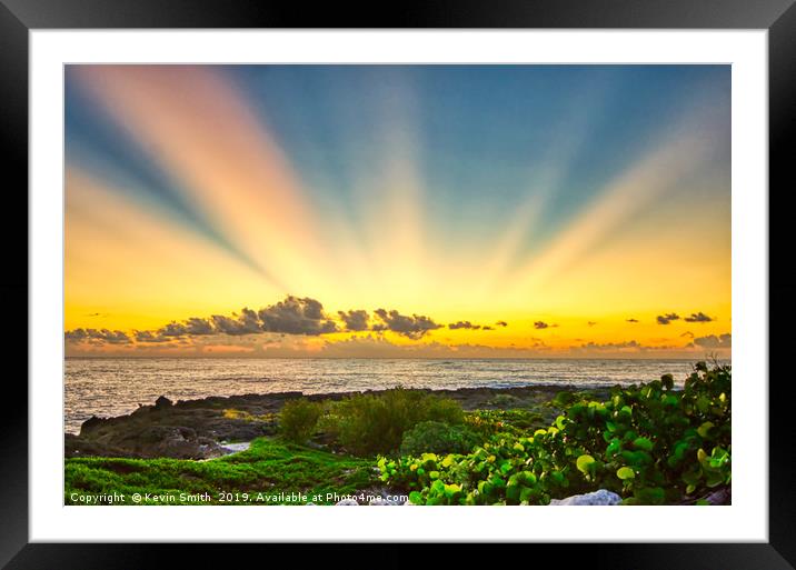 Riviera Maya Sunrise Framed Mounted Print by Kevin Smith