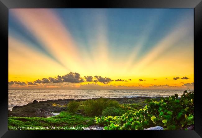 Riviera Maya Sunrise Framed Print by Kevin Smith