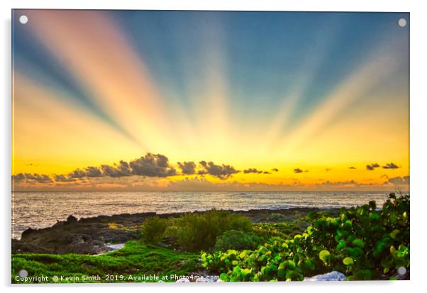 Riviera Maya Sunrise Acrylic by Kevin Smith