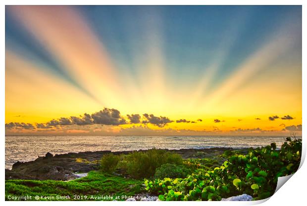 Riviera Maya Sunrise Print by Kevin Smith