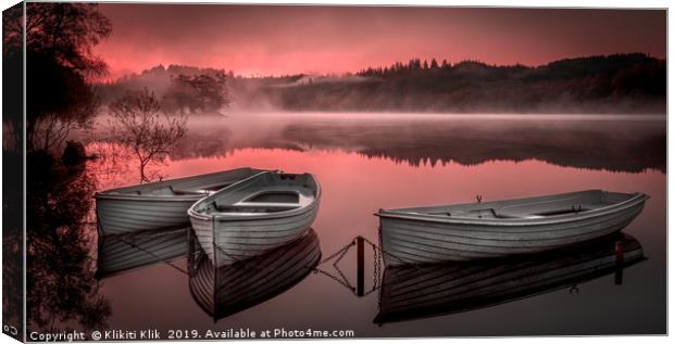 Loch Achray Sunrise Canvas Print by Angela H