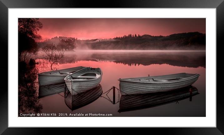 Loch Achray Sunrise Framed Mounted Print by Angela H