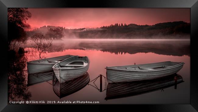 Loch Achray Sunrise Framed Print by Angela H