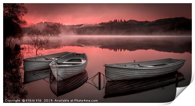 Loch Achray Sunrise Print by Angela H