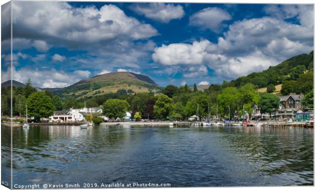 Keswick from Derwentwater Canvas Print by Kevin Smith