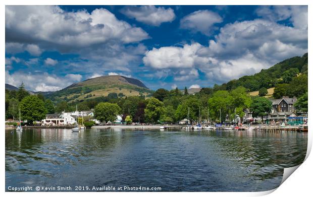 Keswick from Derwentwater Print by Kevin Smith