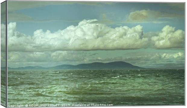 "3D clouds over the Solway Firth" Canvas Print by ROS RIDLEY