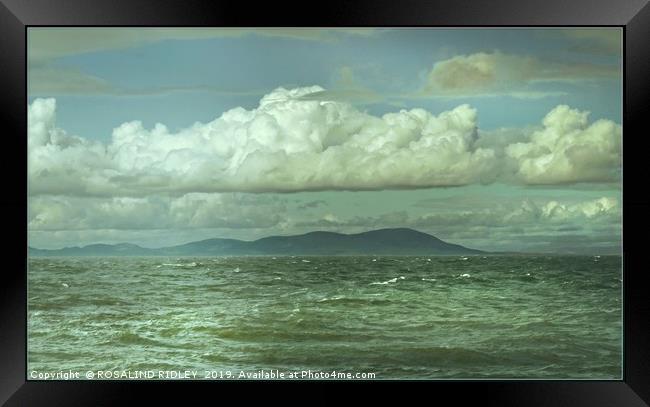 "3D clouds over the Solway Firth" Framed Print by ROS RIDLEY