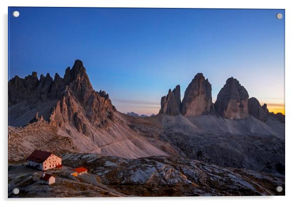 Tre Cime Di Lavaredo In The Dolomites Acrylic by Arterra 
