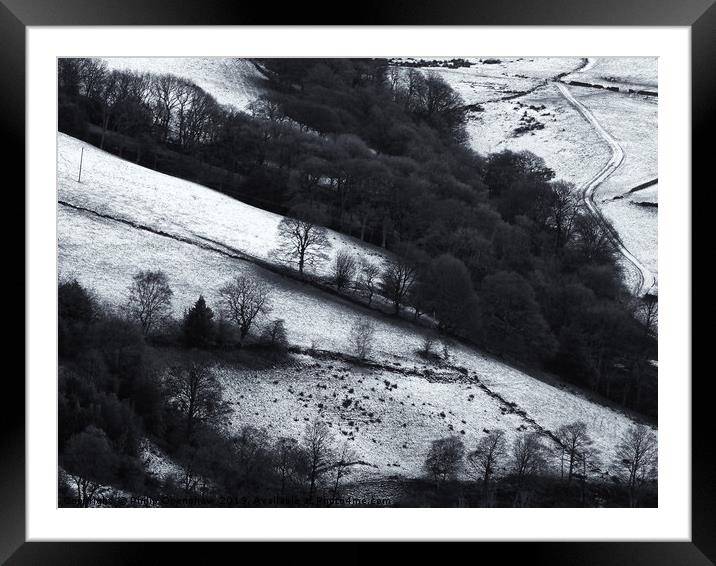 winter boundaries Framed Mounted Print by Philip Openshaw