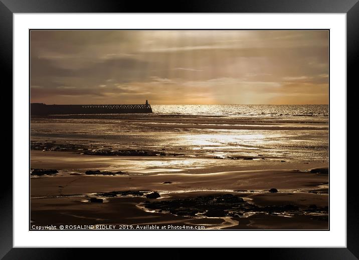 "Sepia sunset at Maryport" Framed Mounted Print by ROS RIDLEY